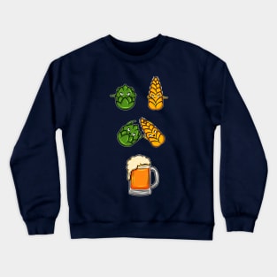 Beer craft pong brewers brewery oktoberfest gift idea present Crewneck Sweatshirt